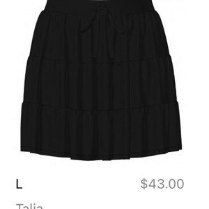 Solid Black  Tiered Talia Mini Skirt NWT! LULAROE Large